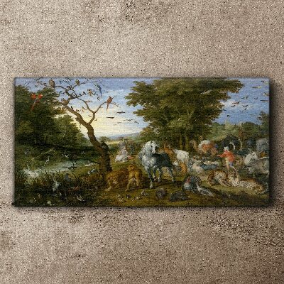 Obraz Canvas Rajski krajobraz z fauną i florą