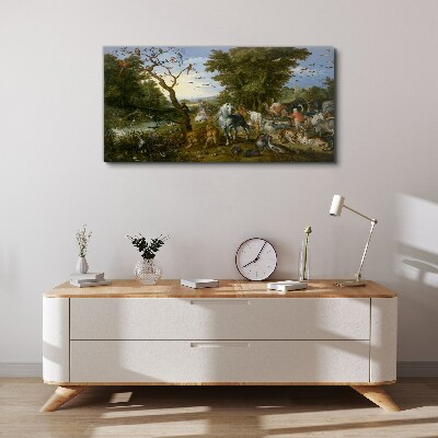 Obraz Canvas Rajski krajobraz z fauną i florą