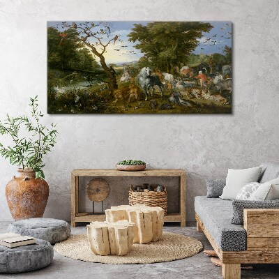 Obraz Canvas Rajski krajobraz z fauną i florą
