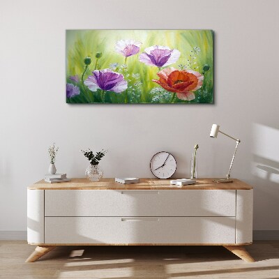 Obraz Canvas Kwiatowy ogród w pastelowych barwach