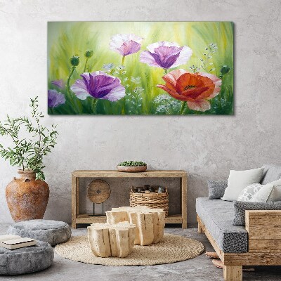 Obraz Canvas Kwiatowy ogród w pastelowych barwach