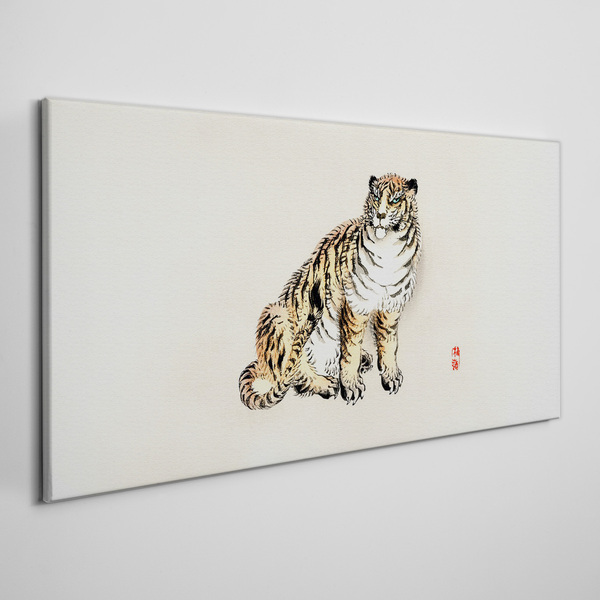 Obraz Canvas Tygrys na tle jasnego nieba