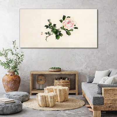 Obraz Canvas Kwiat peonii na jasnym tle