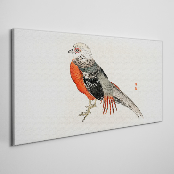 Obraz Canvas Ożywiony ptak w kolorach natury