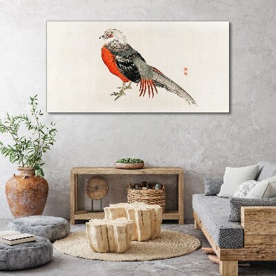 Obraz Canvas Ożywiony ptak w kolorach natury