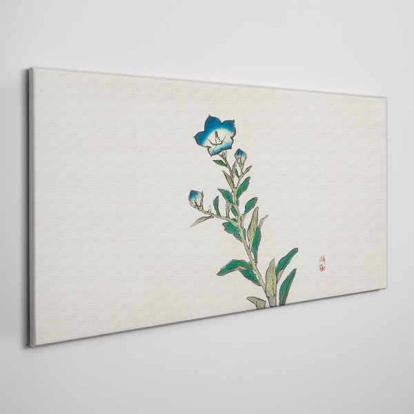 Obraz Canvas Niebieski kwiat na jasnym tle