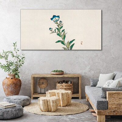 Obraz Canvas Niebieski kwiat na jasnym tle