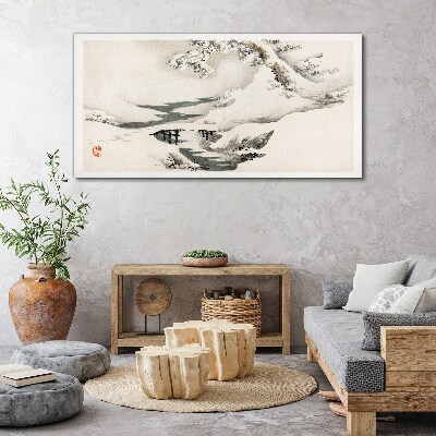 Obraz Canvas Zima Drzewo Śnieg Rzeka