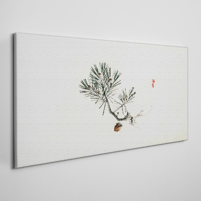 Obraz Canvas „Sosna na białym tle”