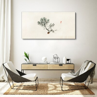 Obraz Canvas „Sosna na białym tle”