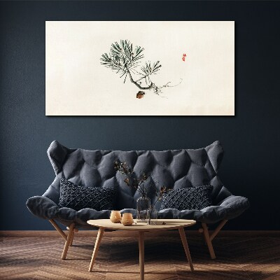 Obraz Canvas „Sosna na białym tle”