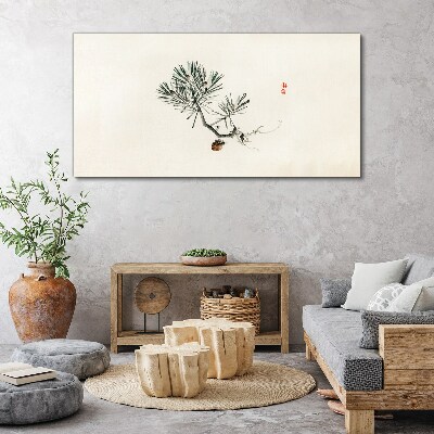 Obraz Canvas „Sosna na białym tle”