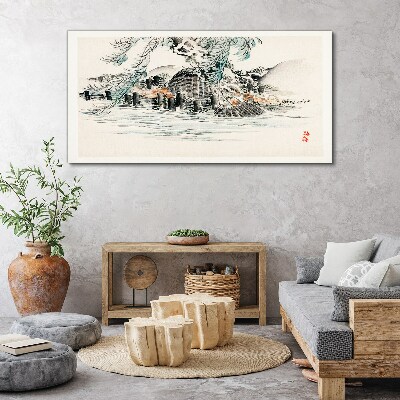 Obraz Canvas Spokojny krajobraz z górskim jeziorem