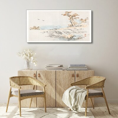 Obraz Canvas Morze Drzewa Ptaki Ścieżka