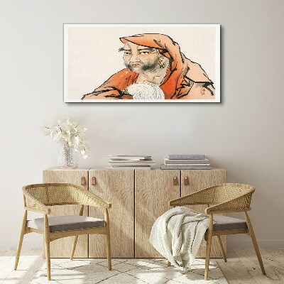 Obraz Canvas Portret kobiety w tradycyjnym stroju