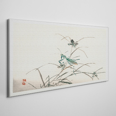 Obraz Canvas Motyl na trawie
