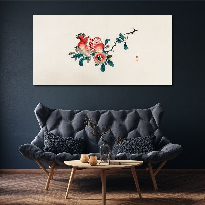 Obraz Canvas Azjatycki Kwiaty Owoce Gałąź