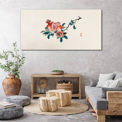 Obraz Canvas Azjatycki Kwiaty Owoce Gałąź