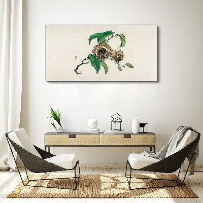 Obraz Canvas Kasztanowy gałąź z liśćmi