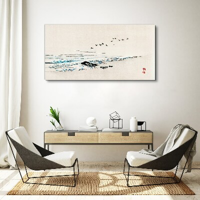 Obraz Canvas Spokojne wybrzeże z ptakami