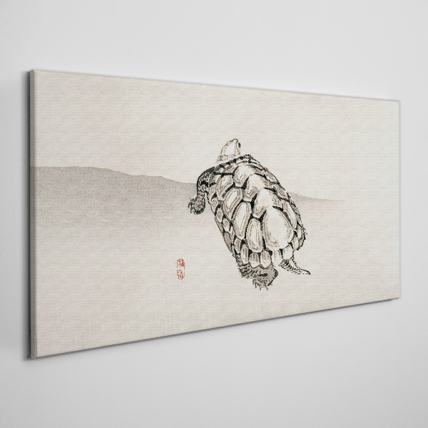 Obraz Canvas Żółw na tle minimalistycznym