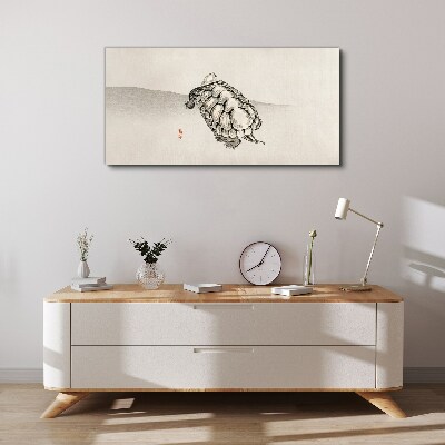 Obraz Canvas Żółw na tle minimalistycznym