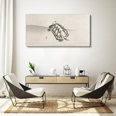 Obraz Canvas Żółw na tle minimalistycznym