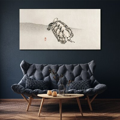 Obraz Canvas Żółw na tle minimalistycznym