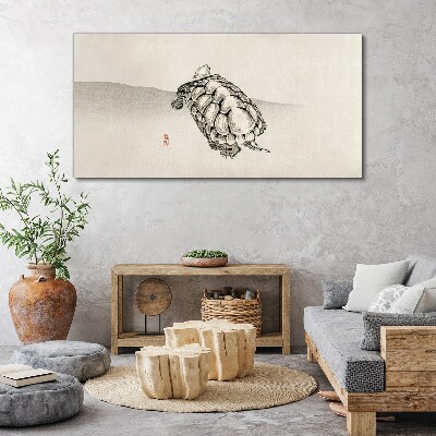 Obraz Canvas Żółw na tle minimalistycznym