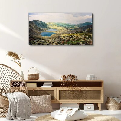 Obraz Canvas Górski krajobraz z jeziorem