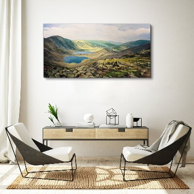 Obraz Canvas Górski krajobraz z jeziorem