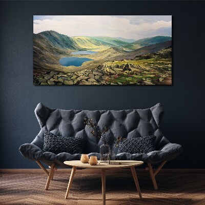 Obraz Canvas Górski krajobraz z jeziorem