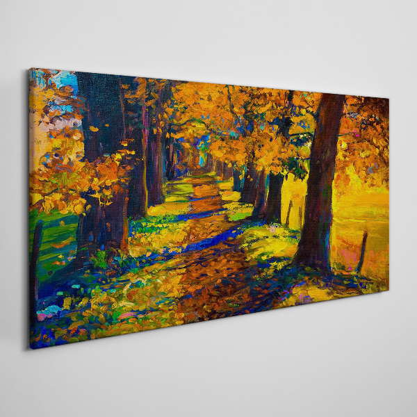 Obraz Canvas Złota aleja w jesiennym słońcu