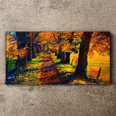 Obraz Canvas Złota aleja w jesiennym słońcu