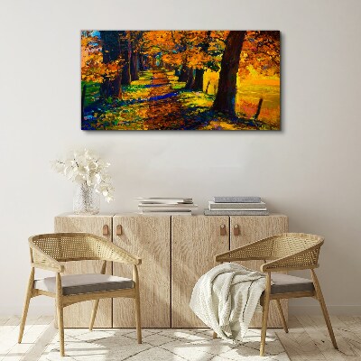Obraz Canvas Złota aleja w jesiennym słońcu