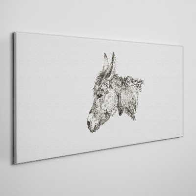 Obraz na Płótnie Portret osła w monochromatycznym stylu