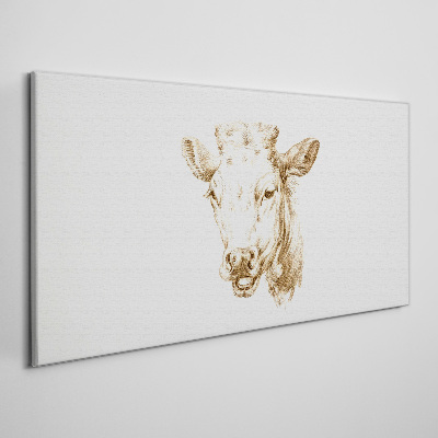 Obraz Canvas Portret krowy w odcieniach brązu