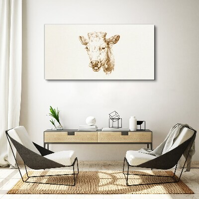Obraz Canvas Portret krowy w odcieniach brązu