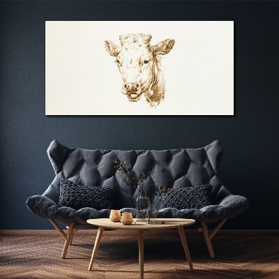 Obraz Canvas Portret krowy w odcieniach brązu