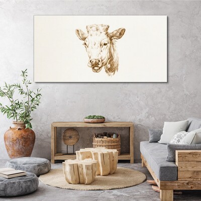 Obraz Canvas Portret krowy w odcieniach brązu
