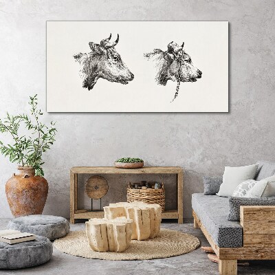 Obraz na Płótnie Rysunek Zwierzęta Krowy