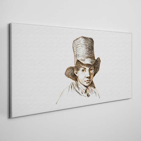 Obraz Canvas Portret w kapeluszu