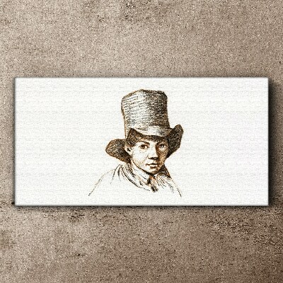 Obraz Canvas Portret w kapeluszu