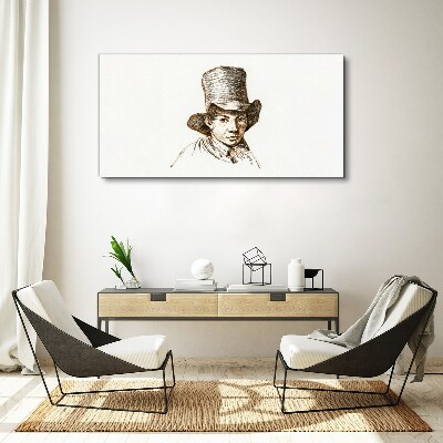 Obraz Canvas Portret w kapeluszu