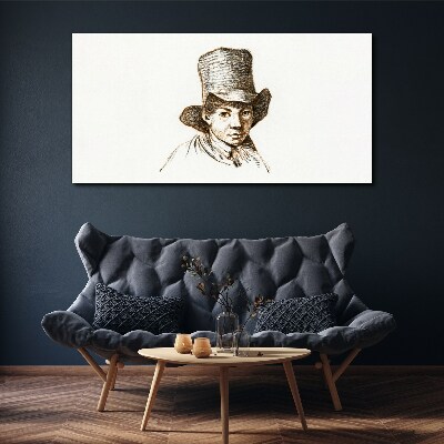 Obraz Canvas Portret w kapeluszu