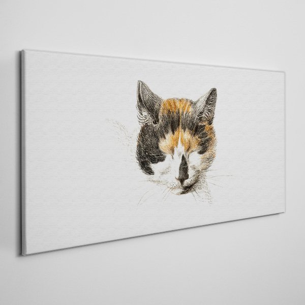 Obraz Canvas Portret kota w odcieniach brązu
