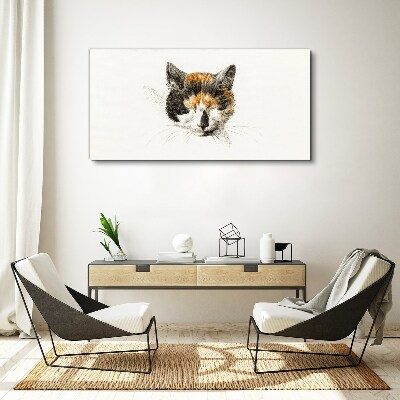 Obraz Canvas Portret kota w odcieniach brązu
