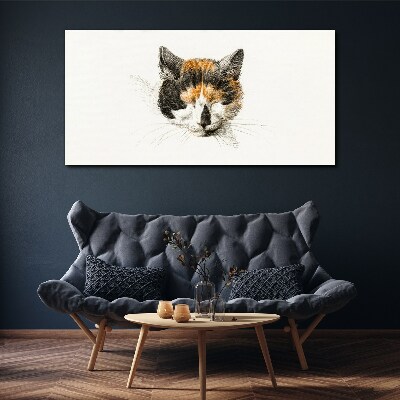 Obraz Canvas Portret kota w odcieniach brązu