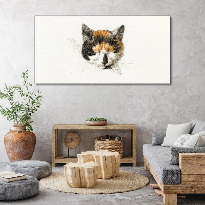 Obraz Canvas Portret kota w odcieniach brązu