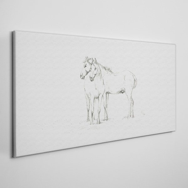 Obraz Canvas Bliskość koni w cieniu